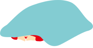 布団にくるまる